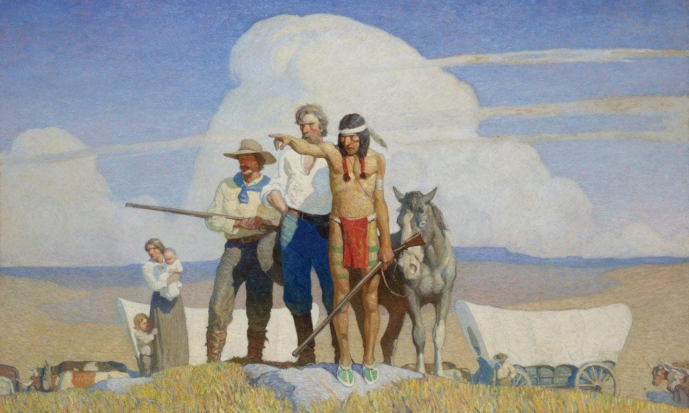 Pioneers The Opening Of The Prairies By NC Wyeth - Image 5