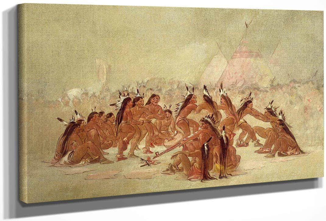 Pipe Dance, Assiniboine By George Catlin