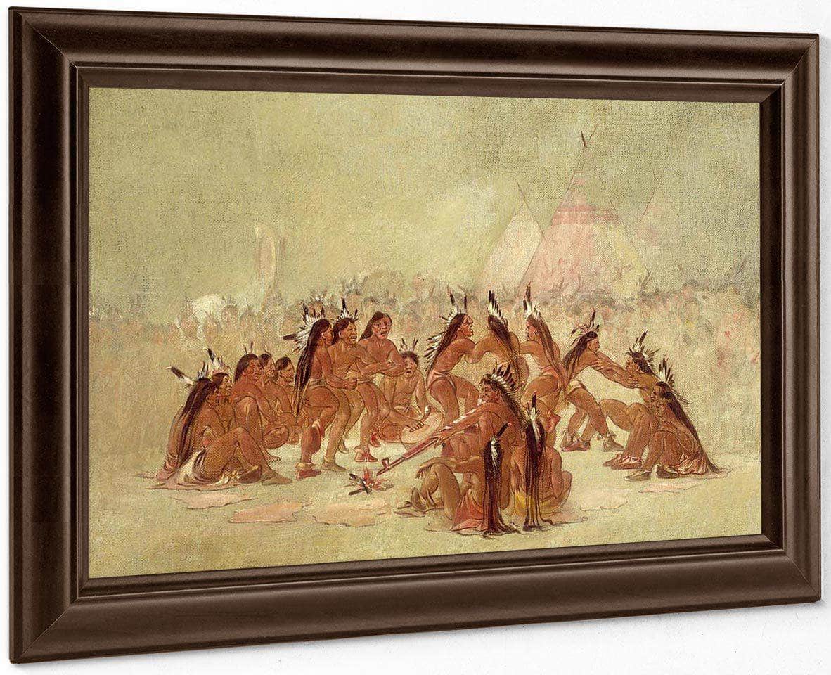 Pipe Dance, Assiniboine By George Catlin - Image 4