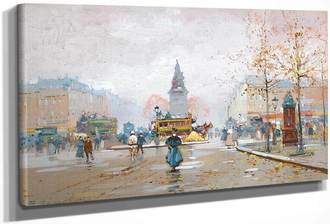 Place Clichy By Eugene Galien Laloue