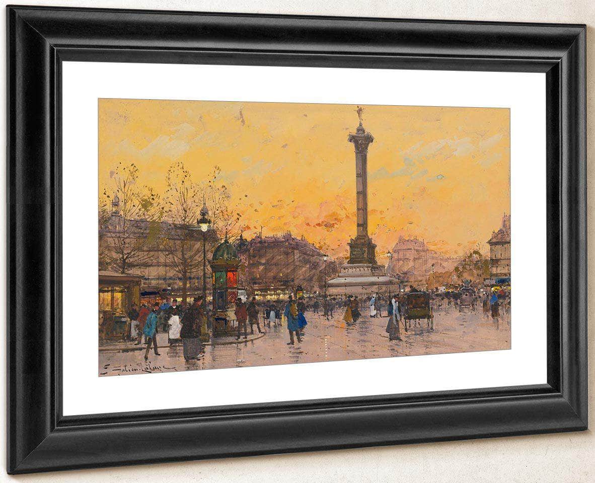 Place De La Bastille By Eugene Galien Laloue - Image 4