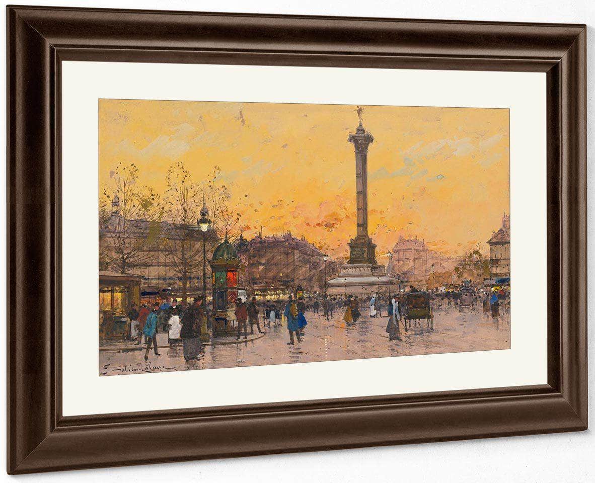 Place De La Bastille By Eugene Galien Laloue - Image 5