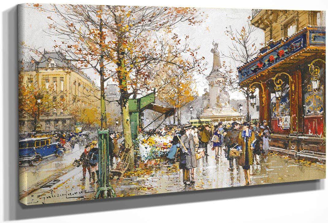 Place De La Republique By Eugene Galien Laloue