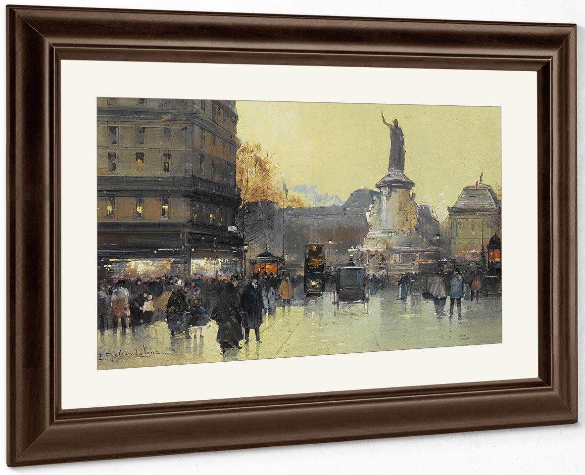 Place De La Republique Paris By Eugene Galien Laloue - Image 5