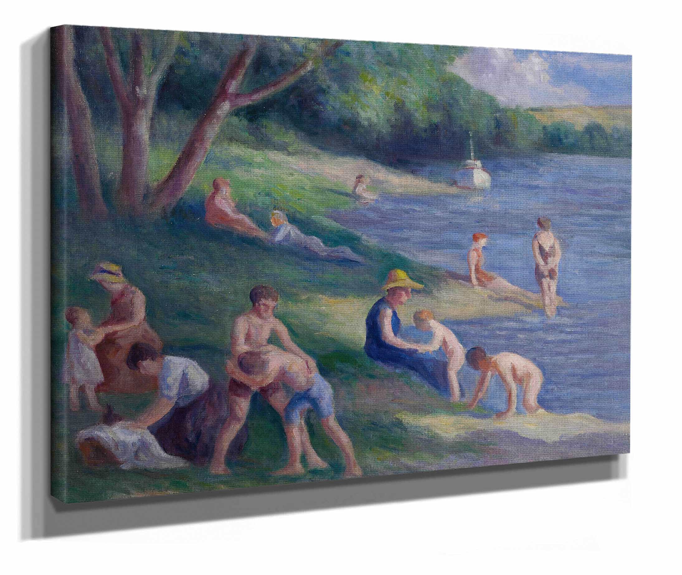 Plage A Mericourt by Maximilien Luce - Image 2