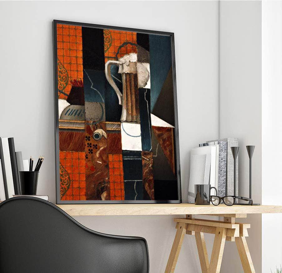 Playing Cards And Glass Of Beer Painting Juan Gris Canvas Art - Image 4