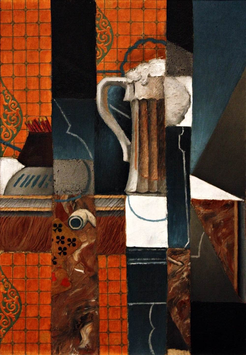 Playing Cards And Glass Of Beer Painting Juan Gris Canvas Art - Image 5