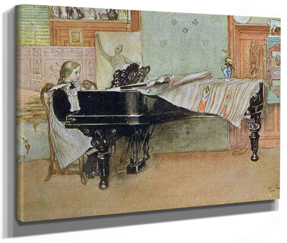 Playing Scales 1905 By Carl Larsson