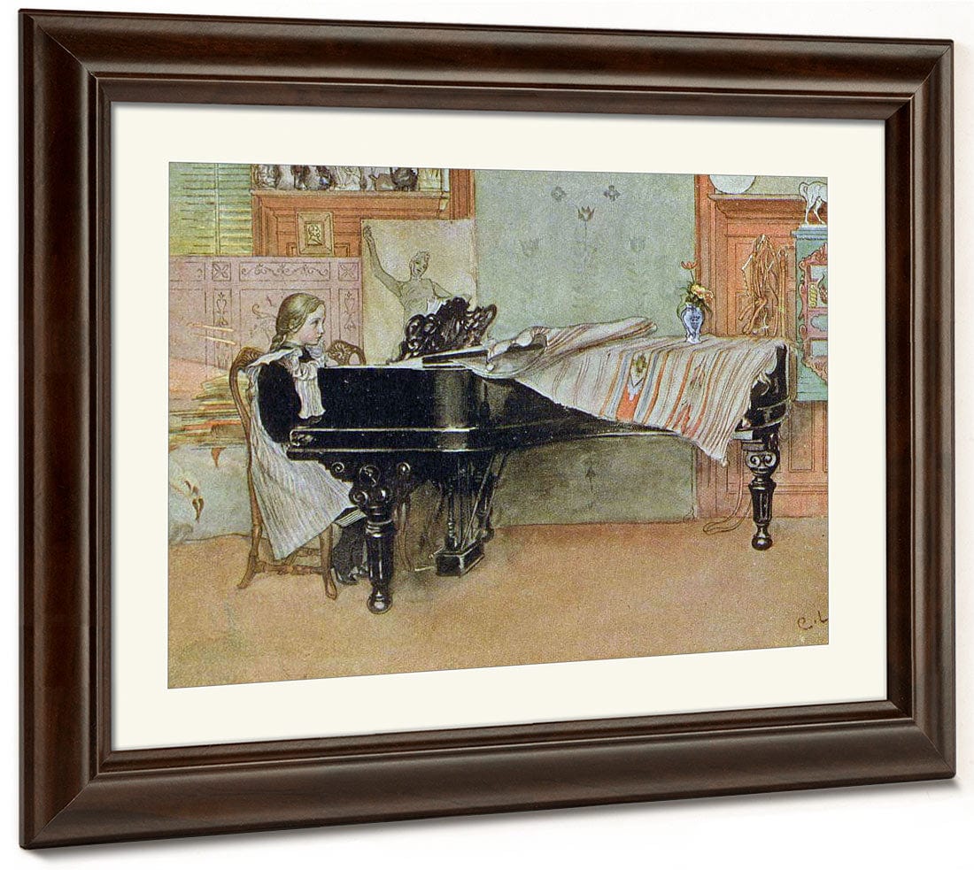 Playing Scales 1905 By Carl Larsson - Image 5