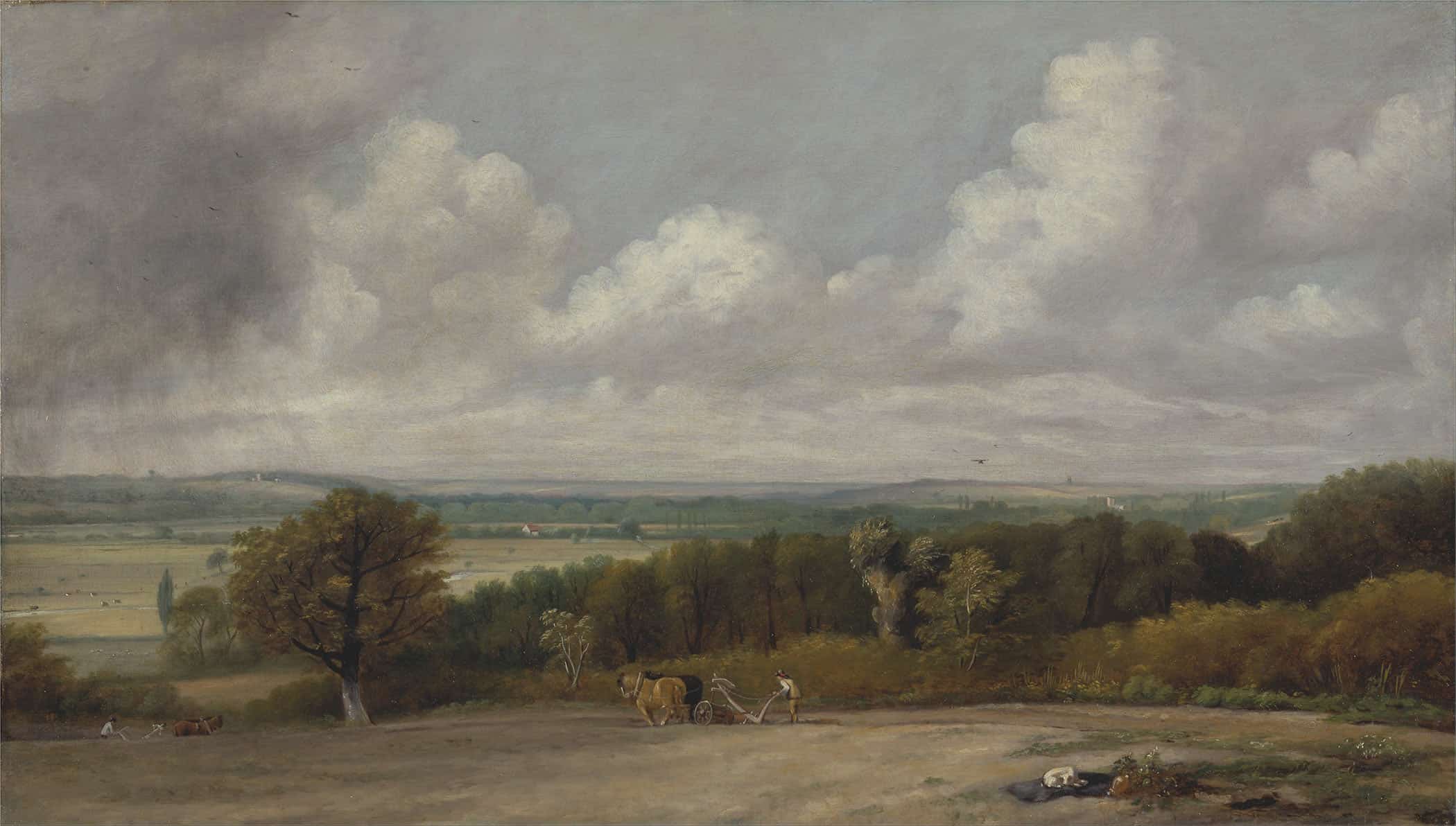 Ploughing Scene In Suffolk by John Constable - Image 2