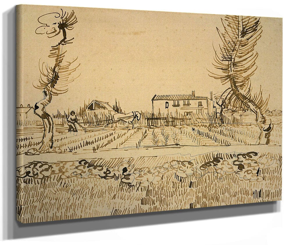 Ploughman In The Fields Near Arles By Vincent Van Gogh