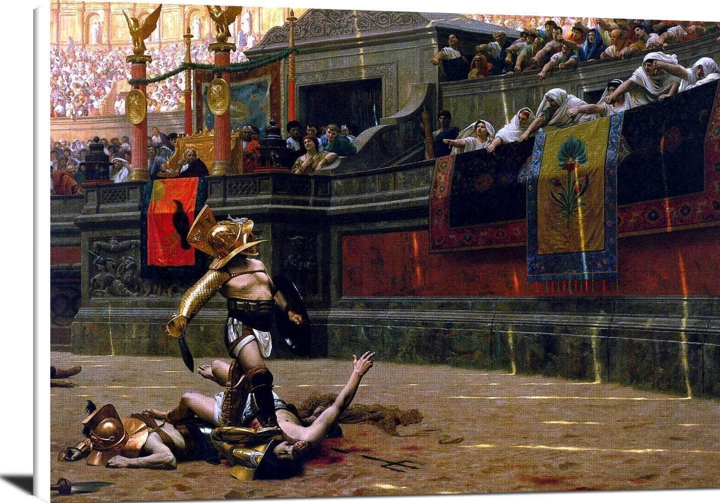 Pollice Verso Turned Thumb Painting Jean Leon Gerome Canvas Art