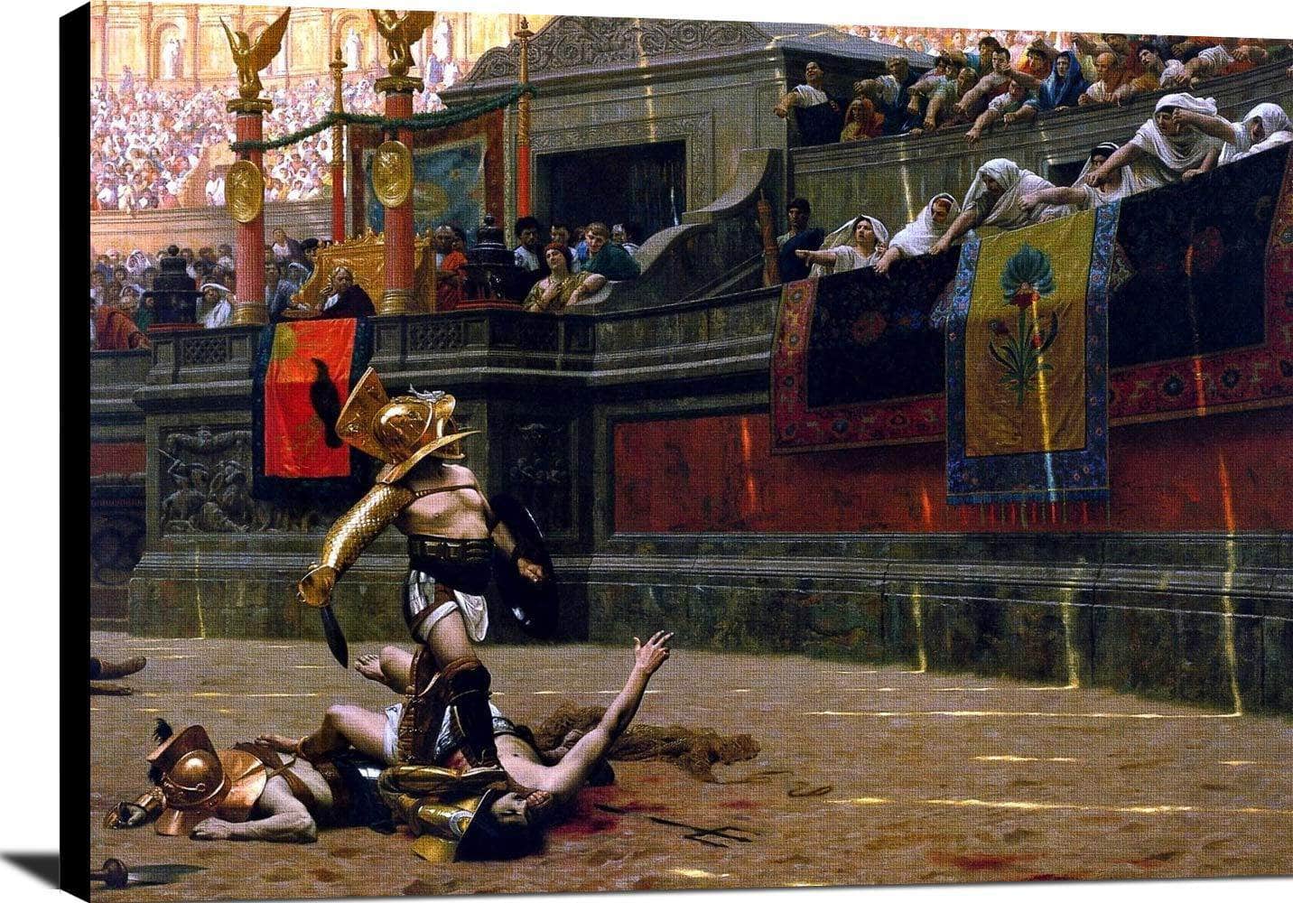 Pollice Verso Turned Thumb Painting Jean Leon Gerome Canvas Art - Image 2