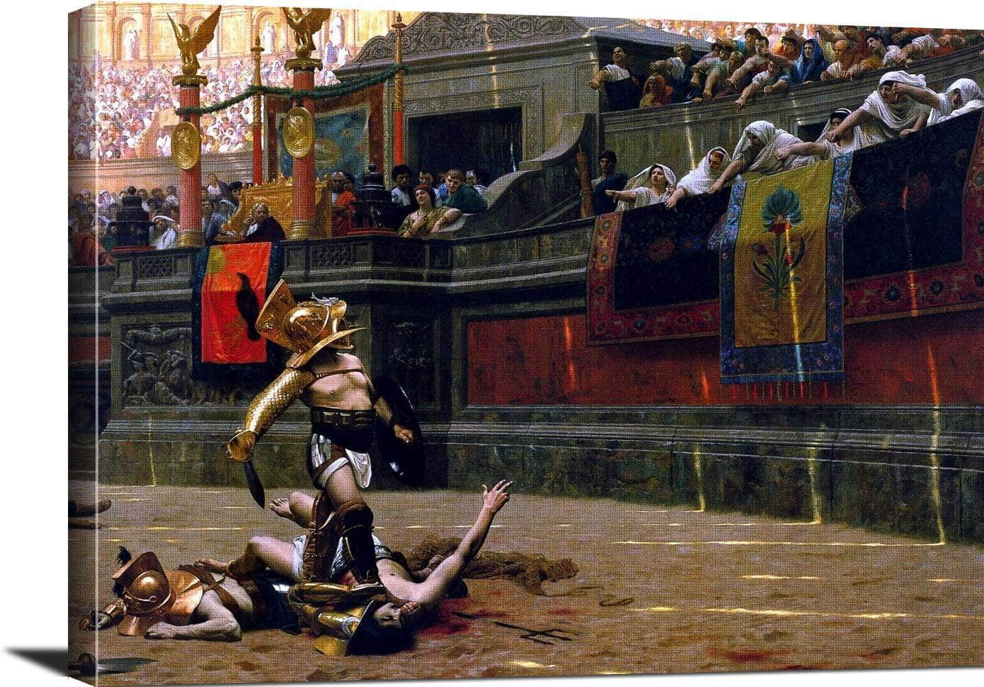 Pollice Verso Turned Thumb Painting Jean Leon Gerome Canvas Art - Image 3