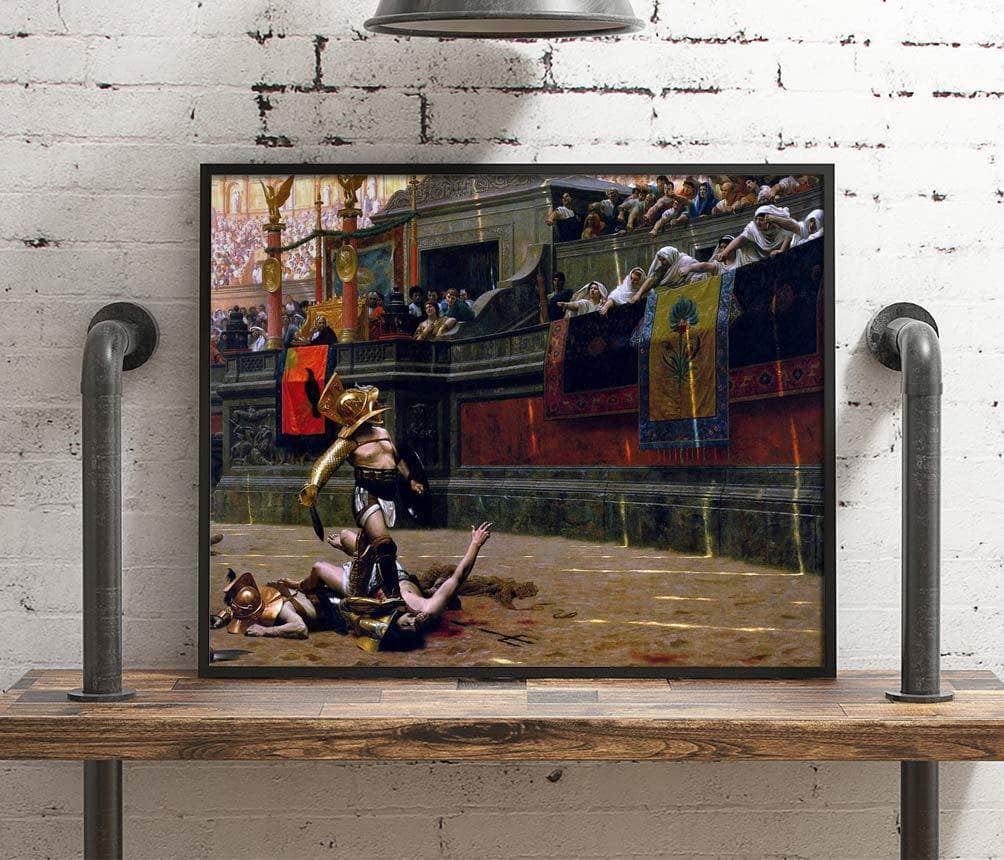 Pollice Verso Turned Thumb Painting Jean Leon Gerome Canvas Art - Image 4
