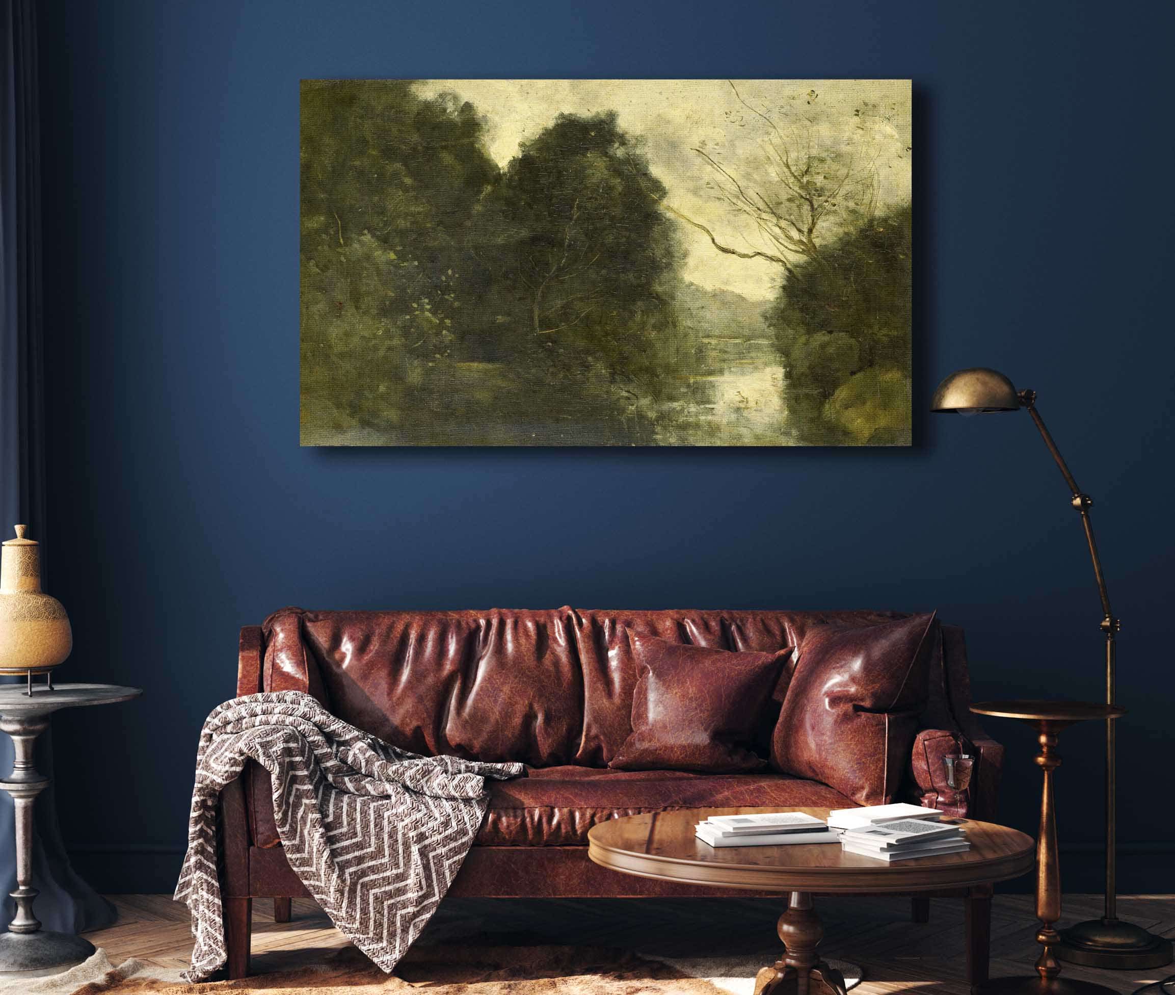 Pond In The Woods by Jean Baptiste Camille Corot - Image 4