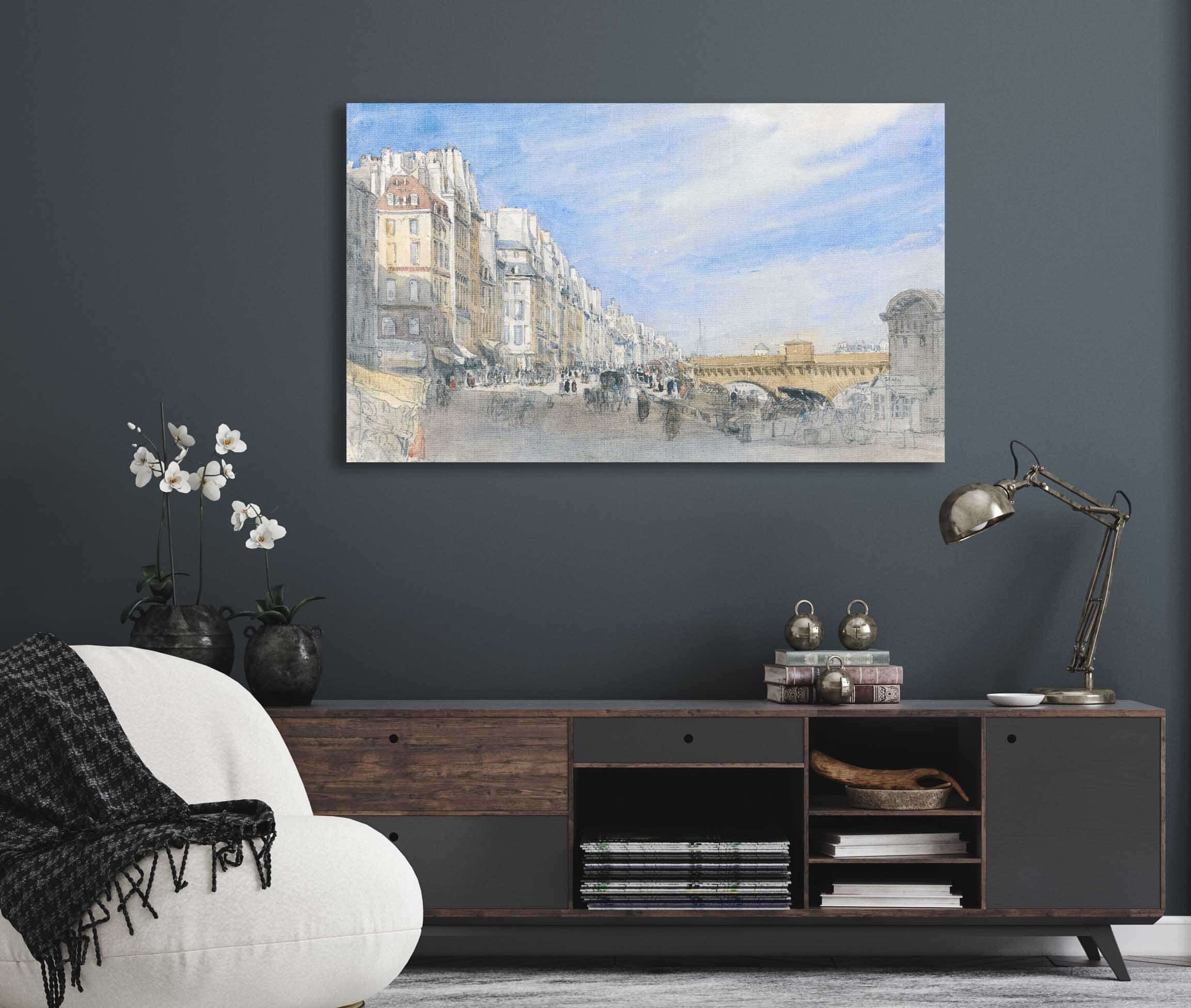 Pont Neuf From The Quai De Lecole Paris by David Cox - Image 5