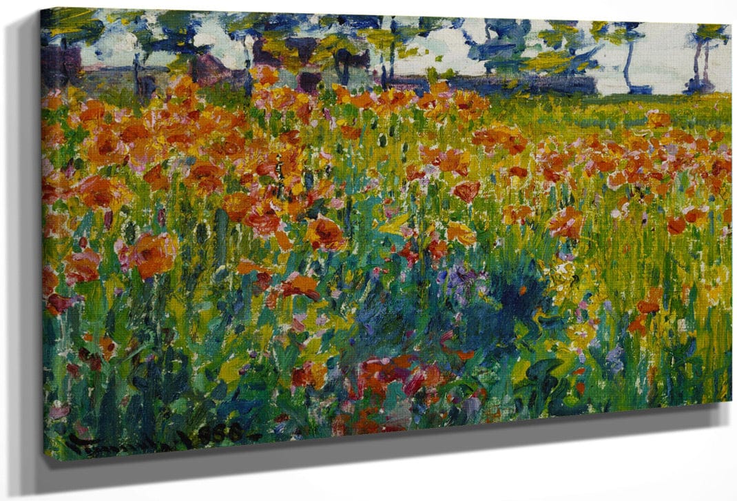 Poppies In France By Robert William Vonnoh