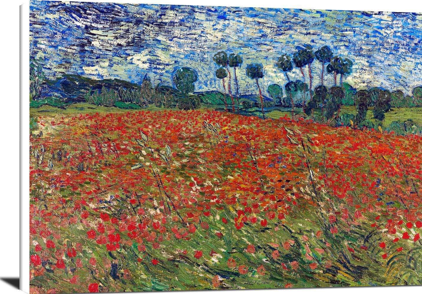Poppy Field Painting Vincent Van Gogh Canvas Art