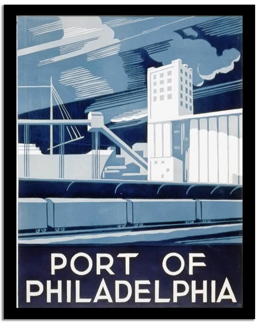Port Of Philadelphia Vintage Poster - Image 2