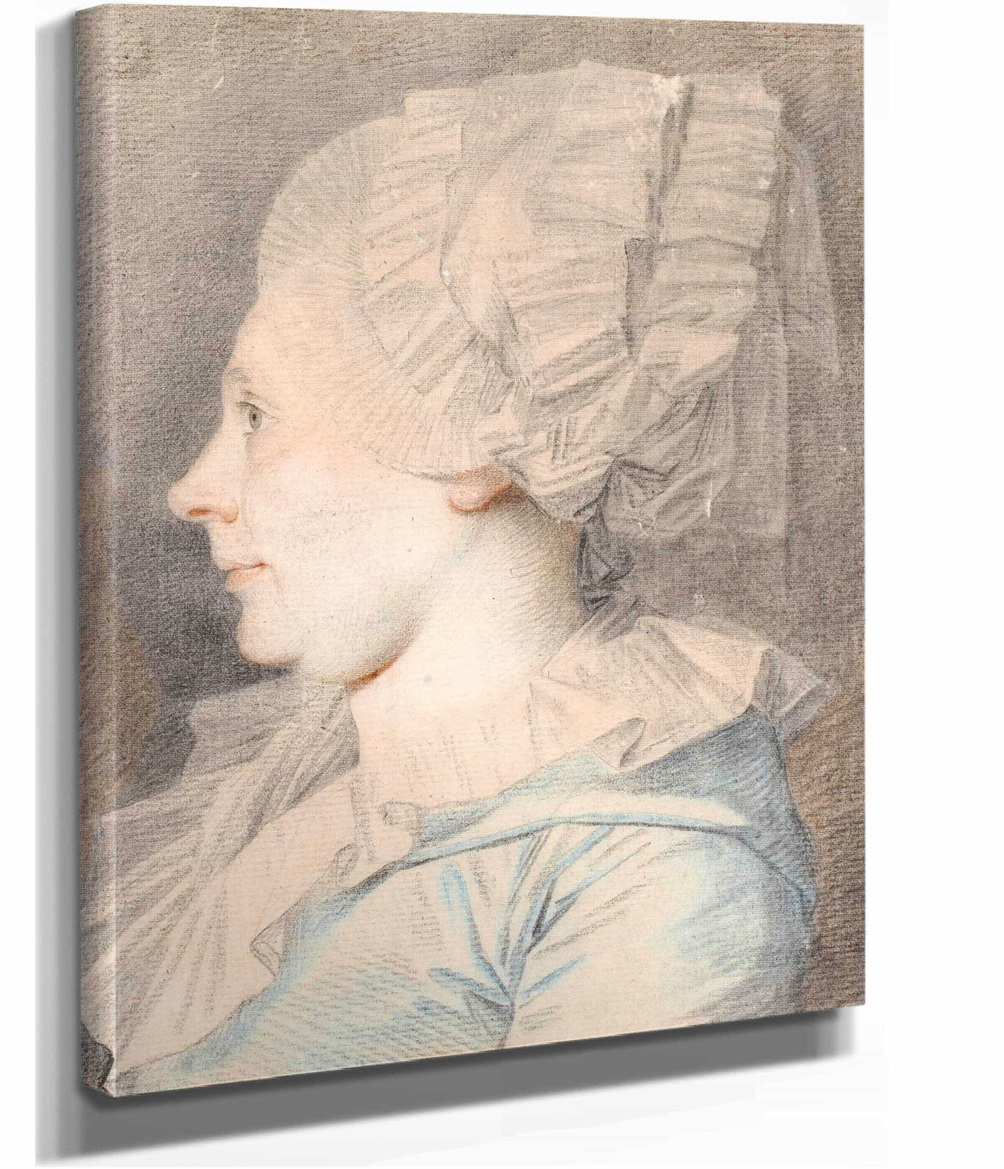 Portraet Af Anne Cathrine Maaloe Fodt Basse Profil Mod Venstre by Jens Juel