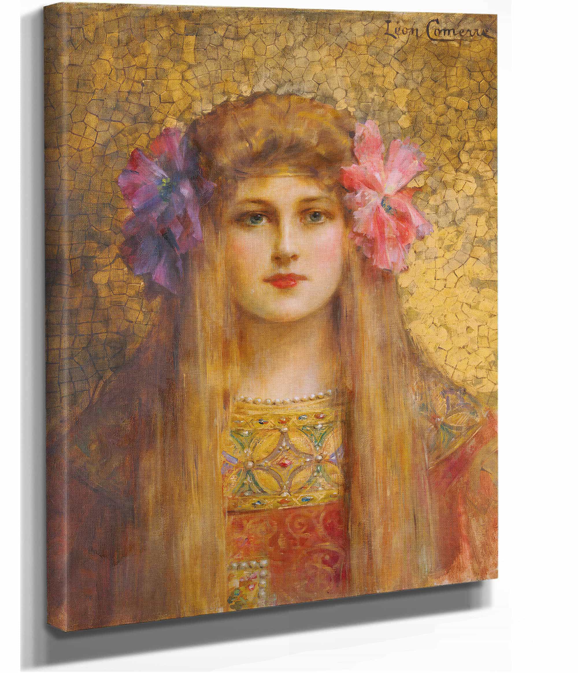 Portrait De Femme Au Turban Fleuri by Leon Francois Comerre - Image 2