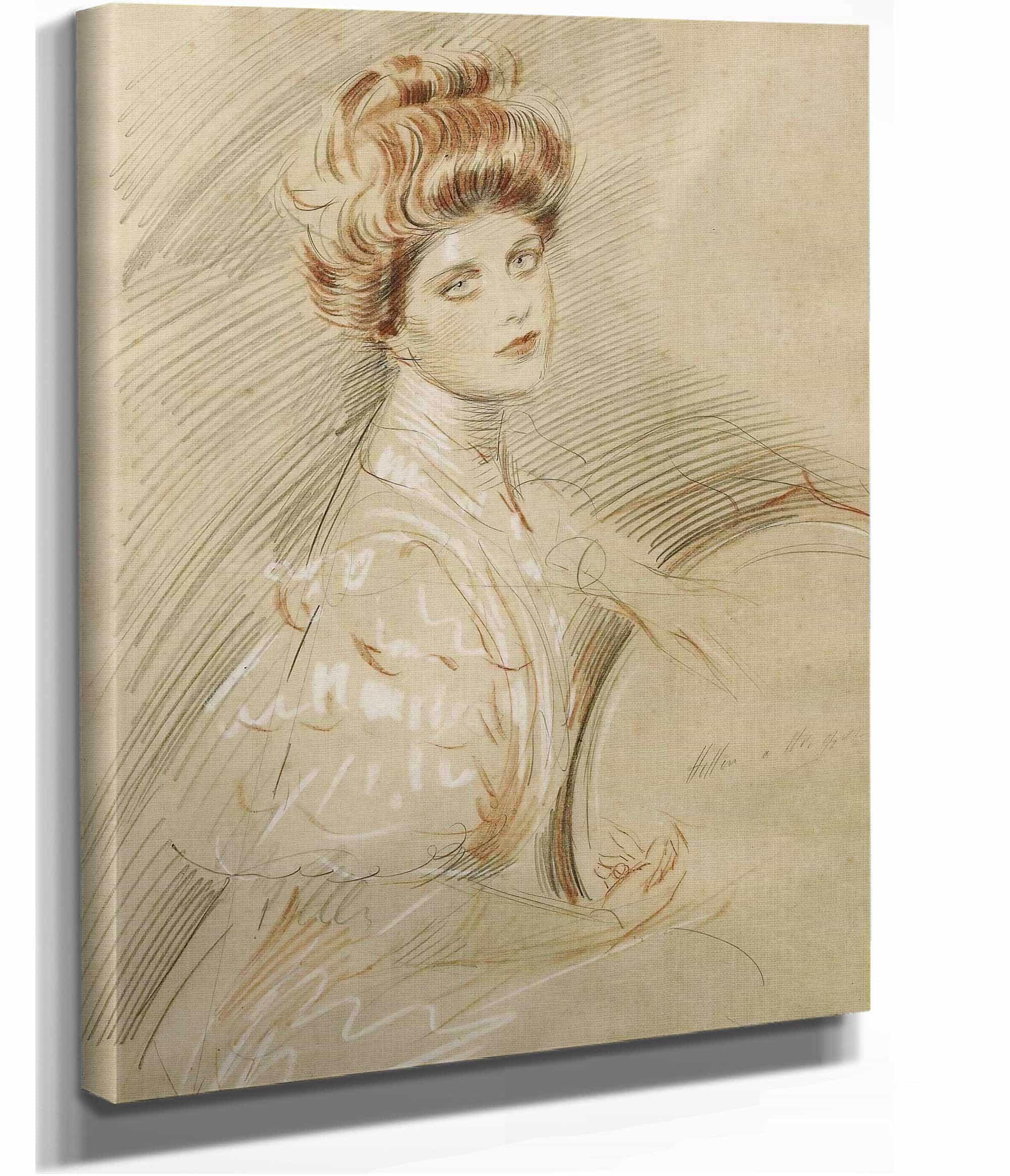 Portrait De Femme by Paul Cesar Helleu - Image 2