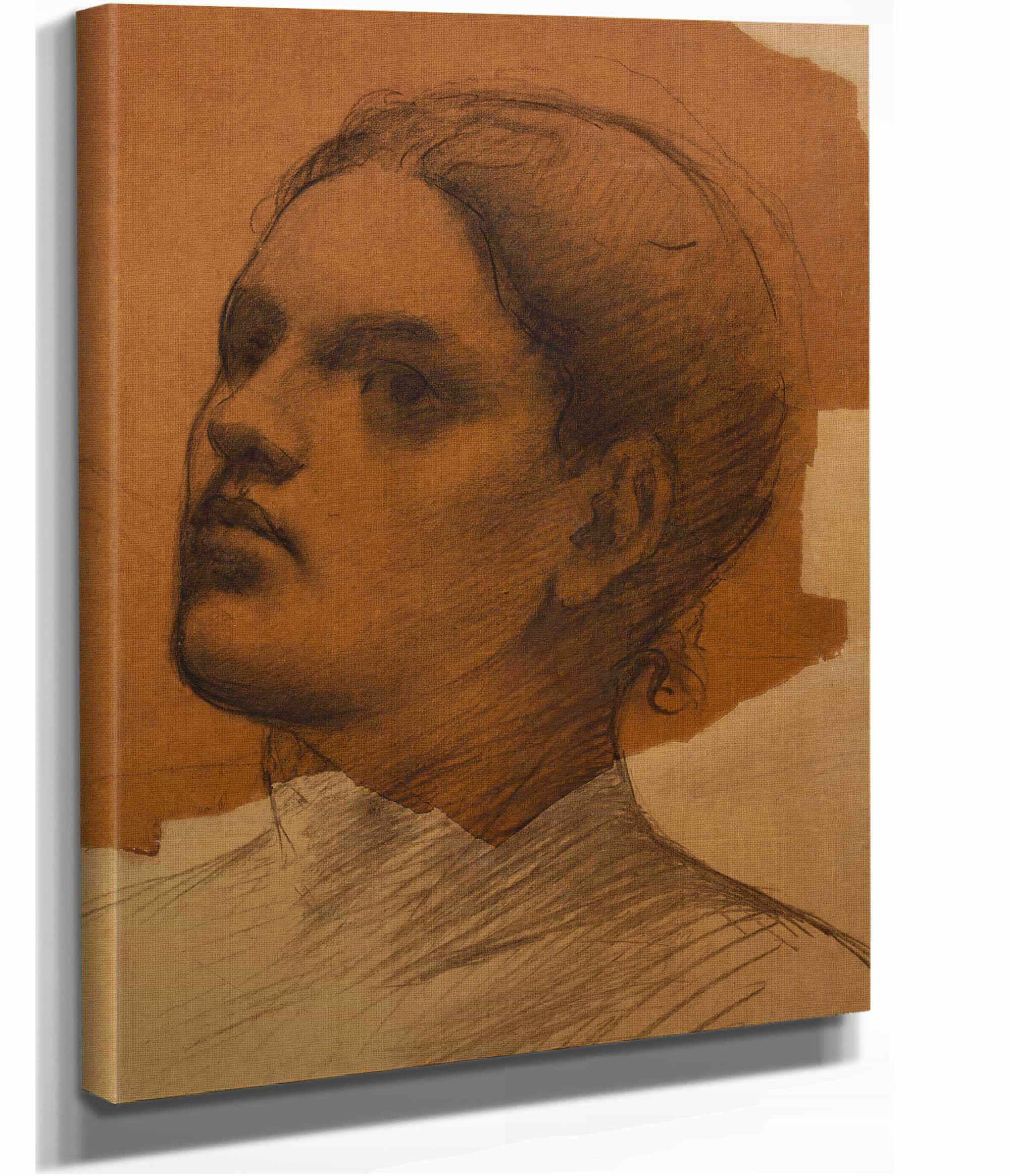 Portrait De Femme De Trois Quarts by Pierre Puvis De Chavannes - Image 2