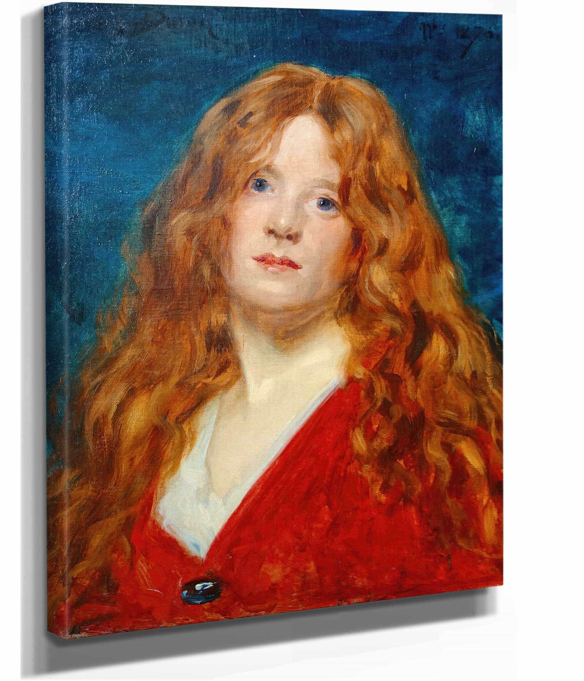 Portrait De Femme Rousse by Carolus Duran - Image 2