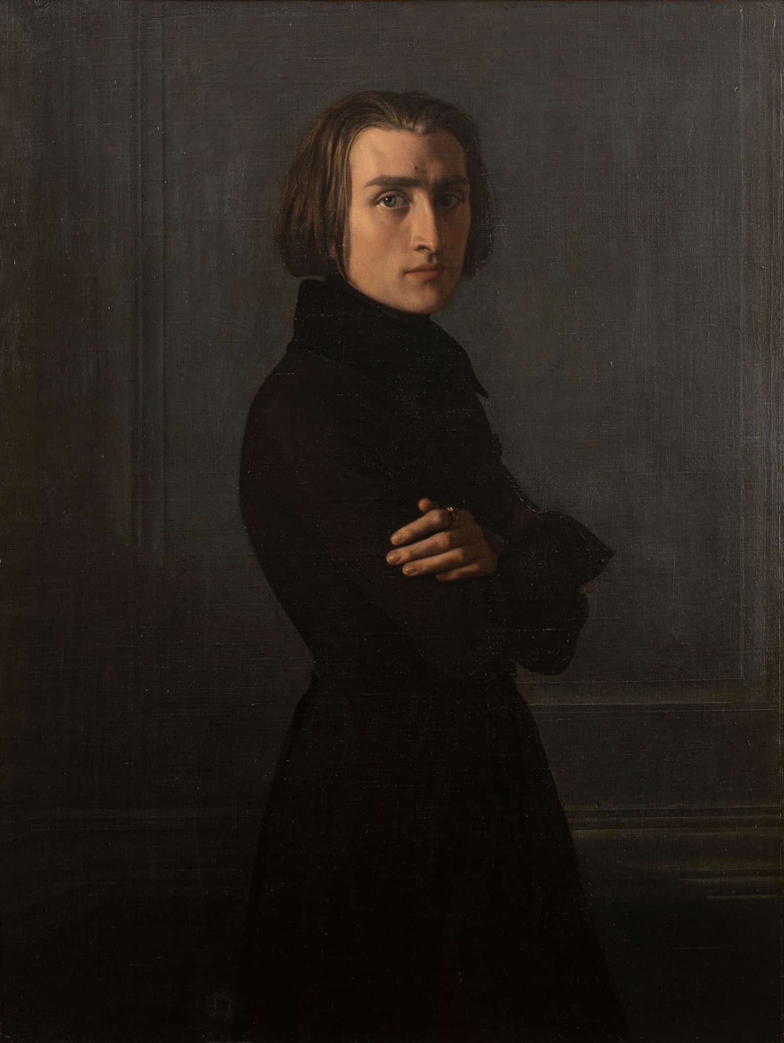Portrait De Franz Liszt Compositeur Et Pianiste by Henri Lehmann