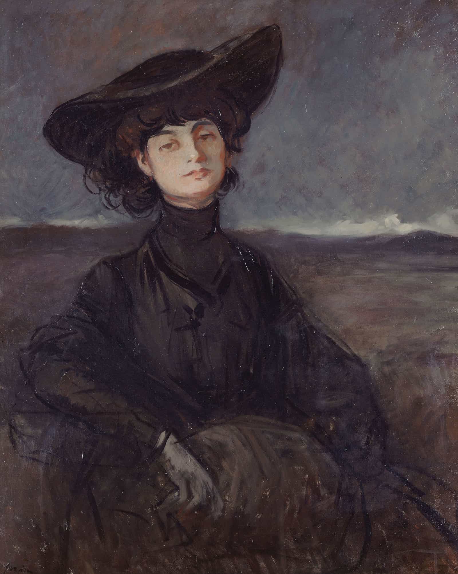 Portrait De La Comtesse Anna De Noailles Nee Brancovan Poetesse by Jean Louis Forain - Image 2