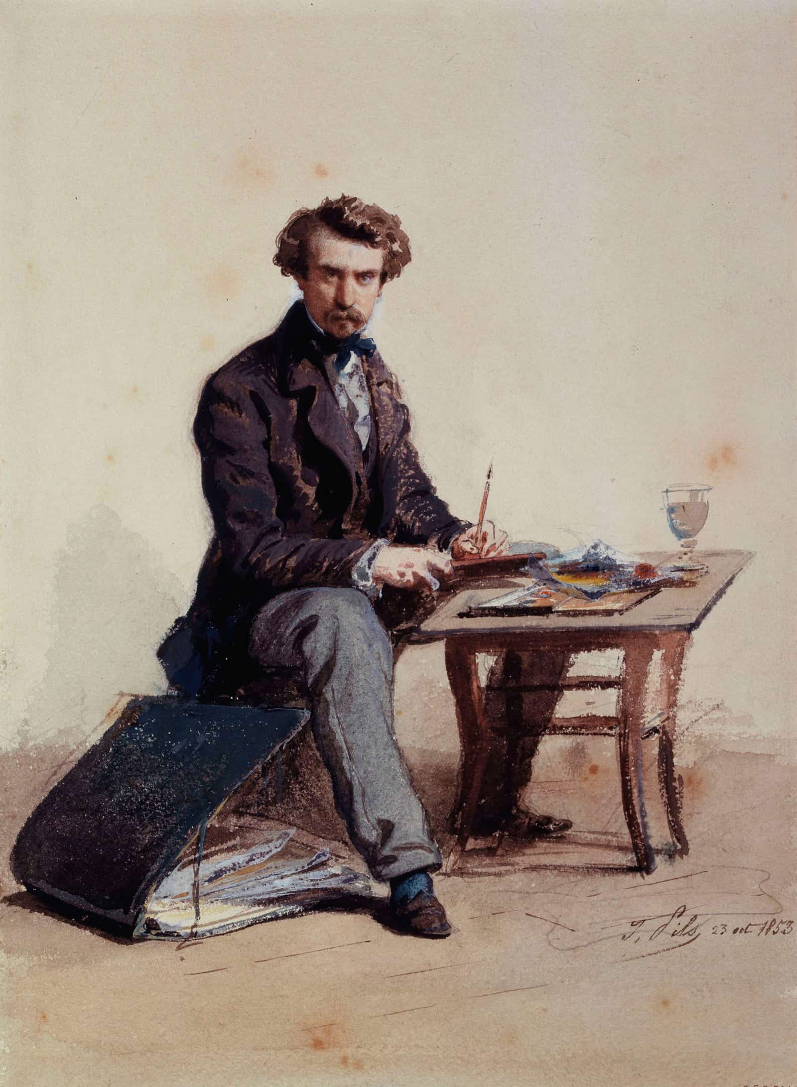 Portrait De Lartiste by Isidore Pils