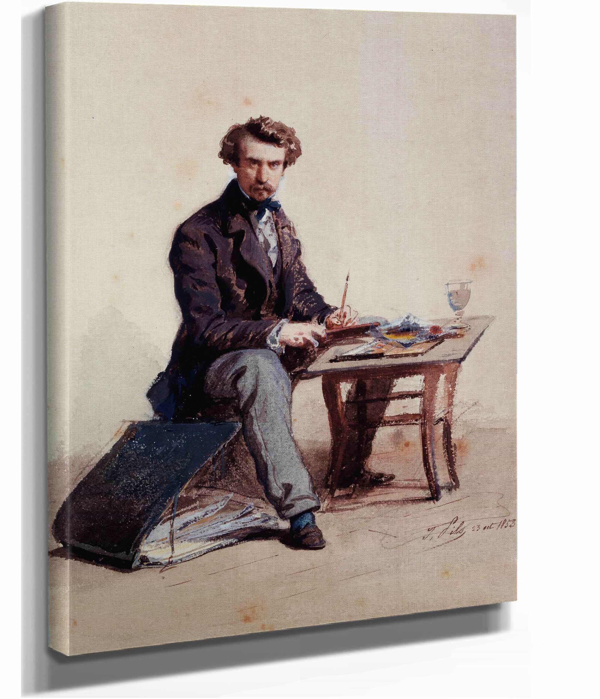 Portrait De Lartiste by Isidore Pils - Image 2