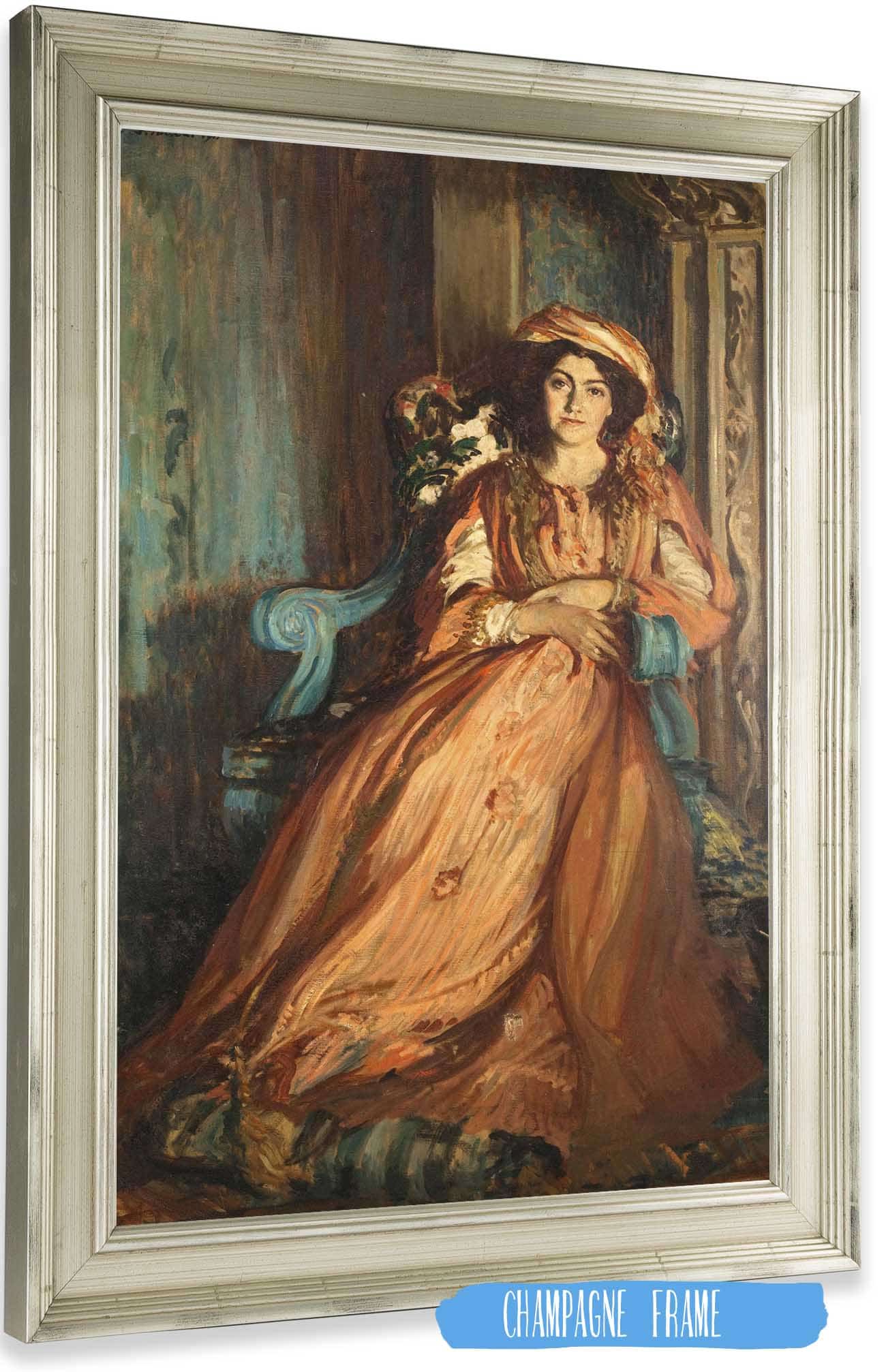 Portrait De Mabel Dodge A La Villa Curonia by Jacques Emile Blanche
