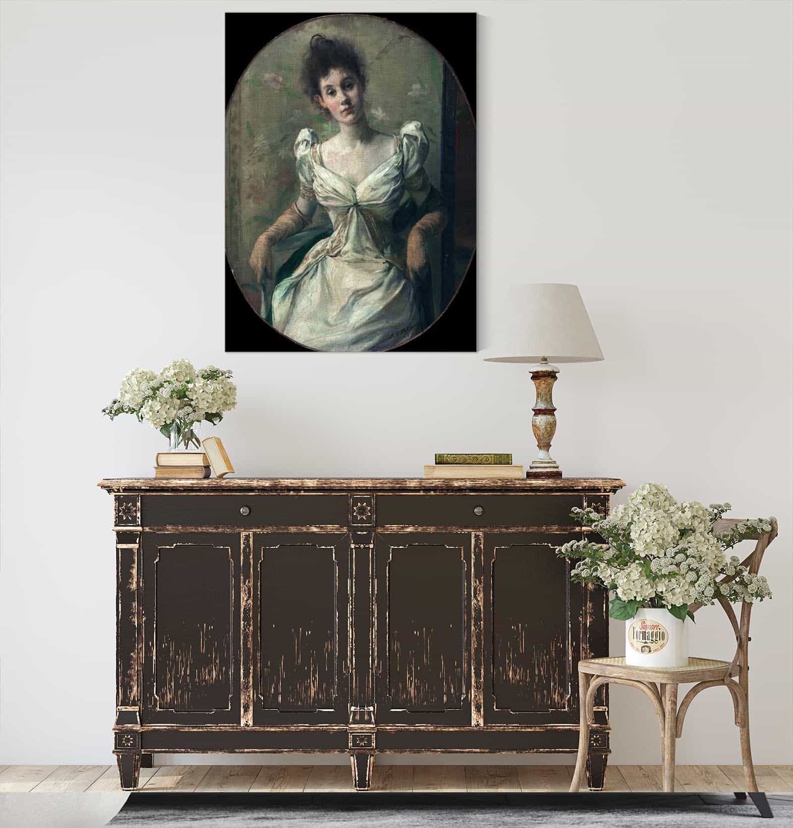 Portrait De Madame Abel Hermant by Jacques Emile Blanche - Image 4