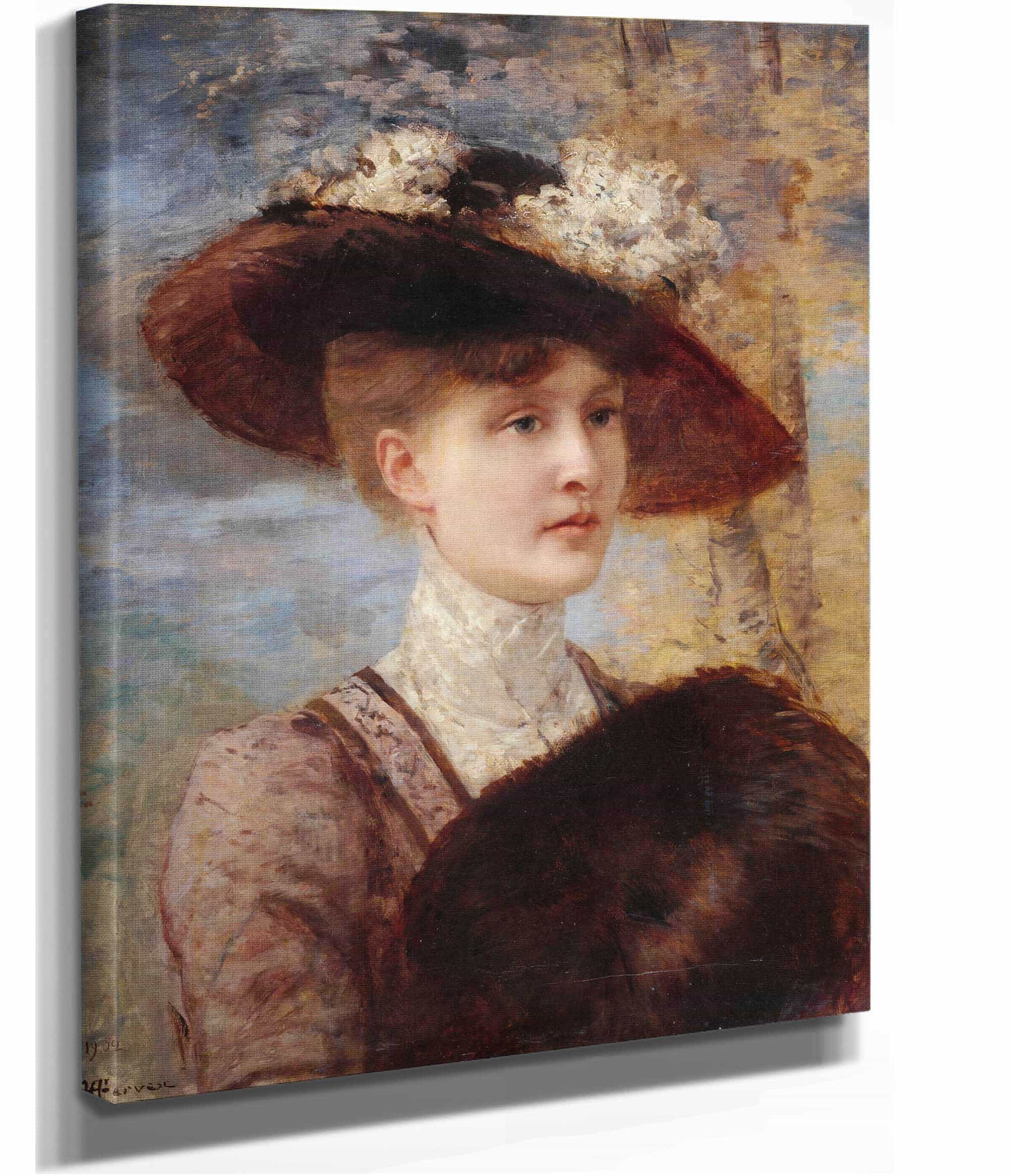 Portrait De Madame De Lorgeril by Henri Gervex - Image 2