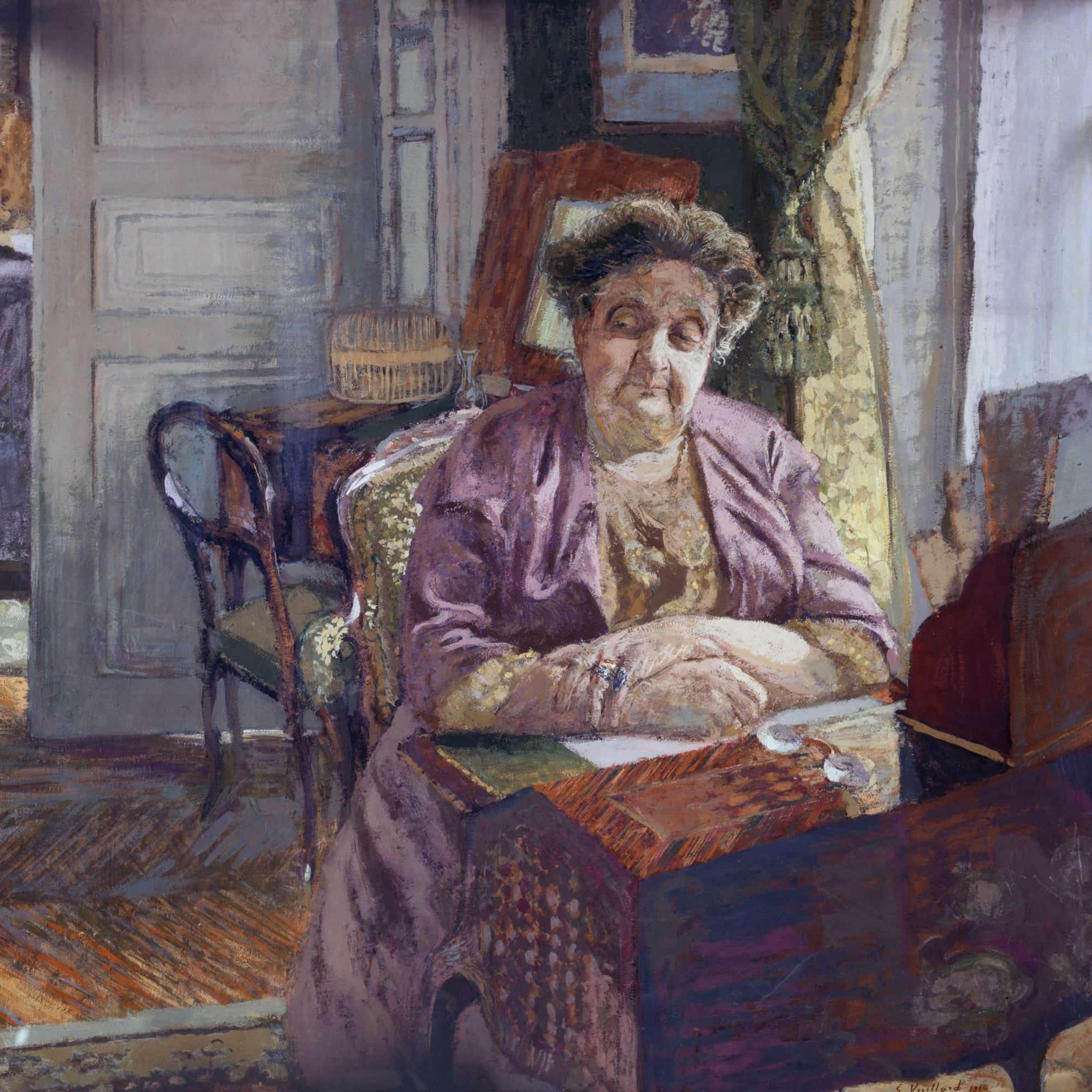 Portrait De Madame Frantz Jourdain by Edouard Vuillard - Image 4