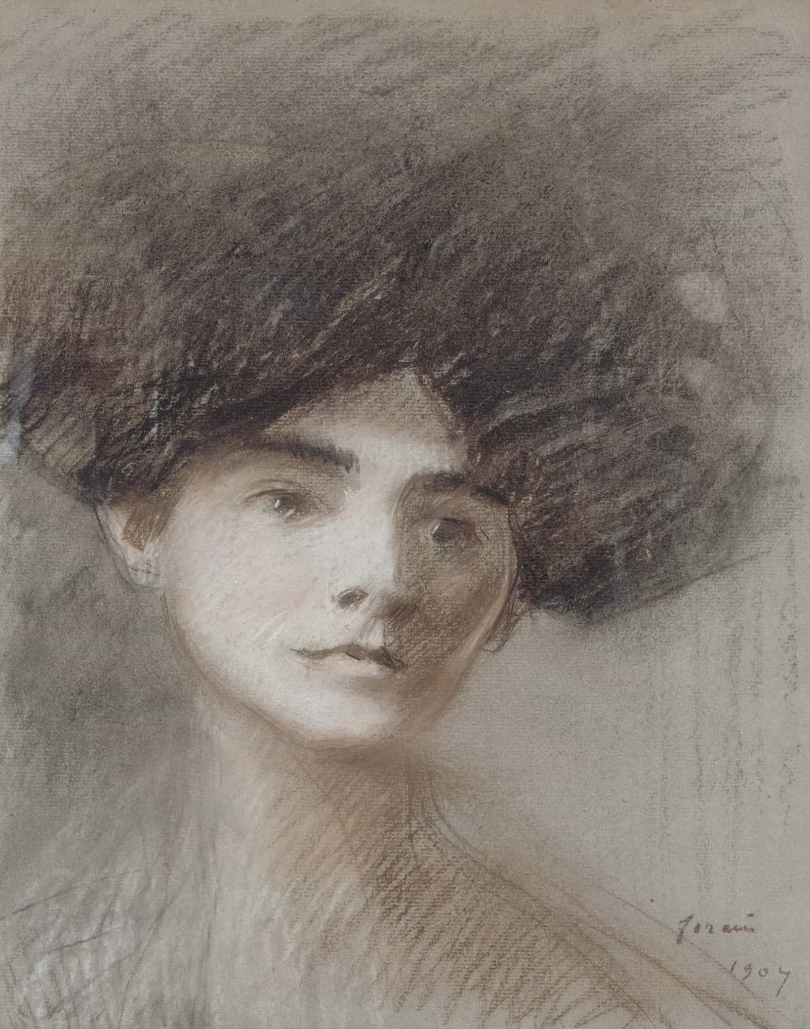 Portrait De Madame Henri De Regnier Nee Marie De Heredia by Jean Louis Forain - Image 2