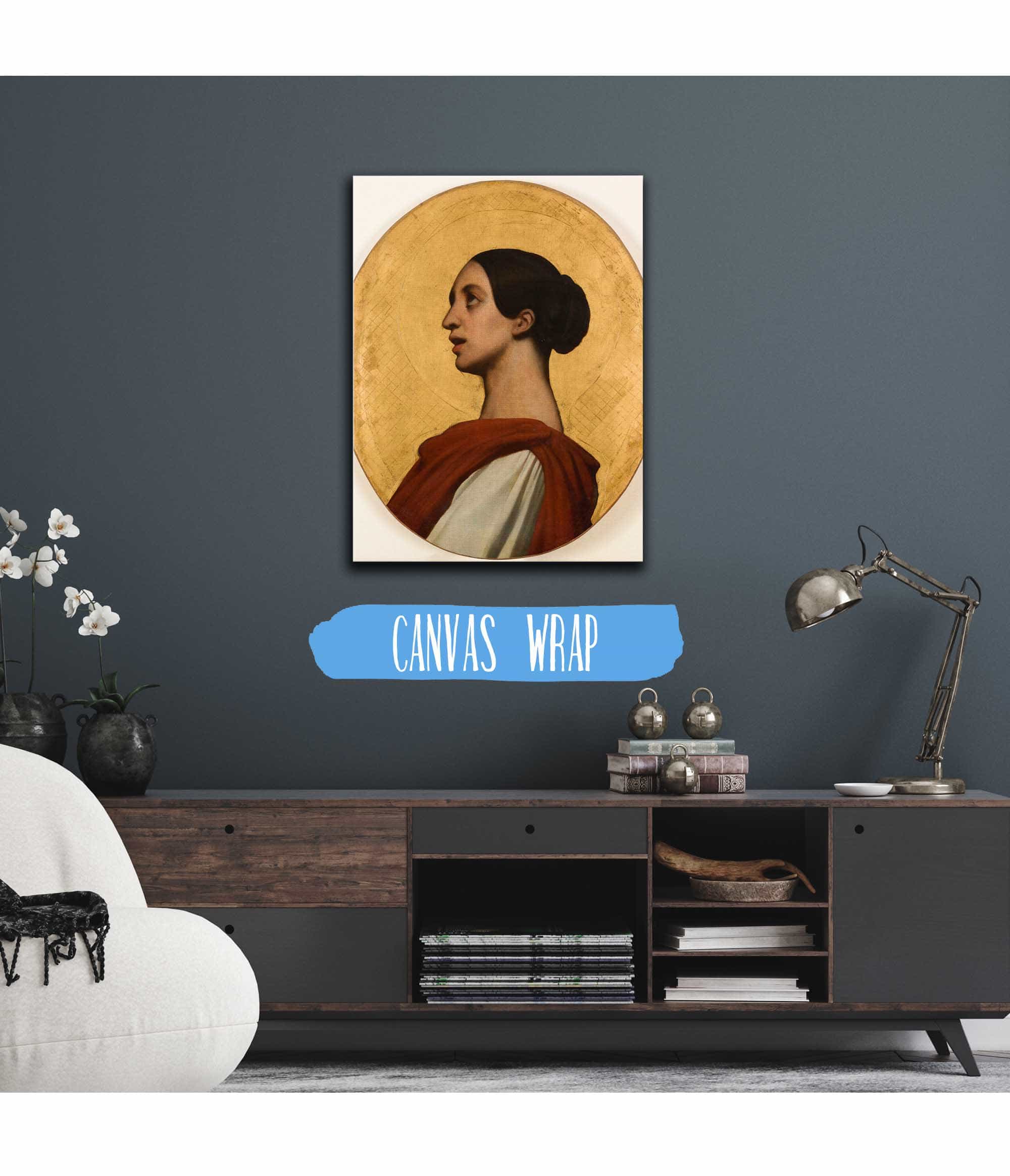Portrait De Pauline Viardot En Sainte Cecile by Ary Scheffer - Image 3