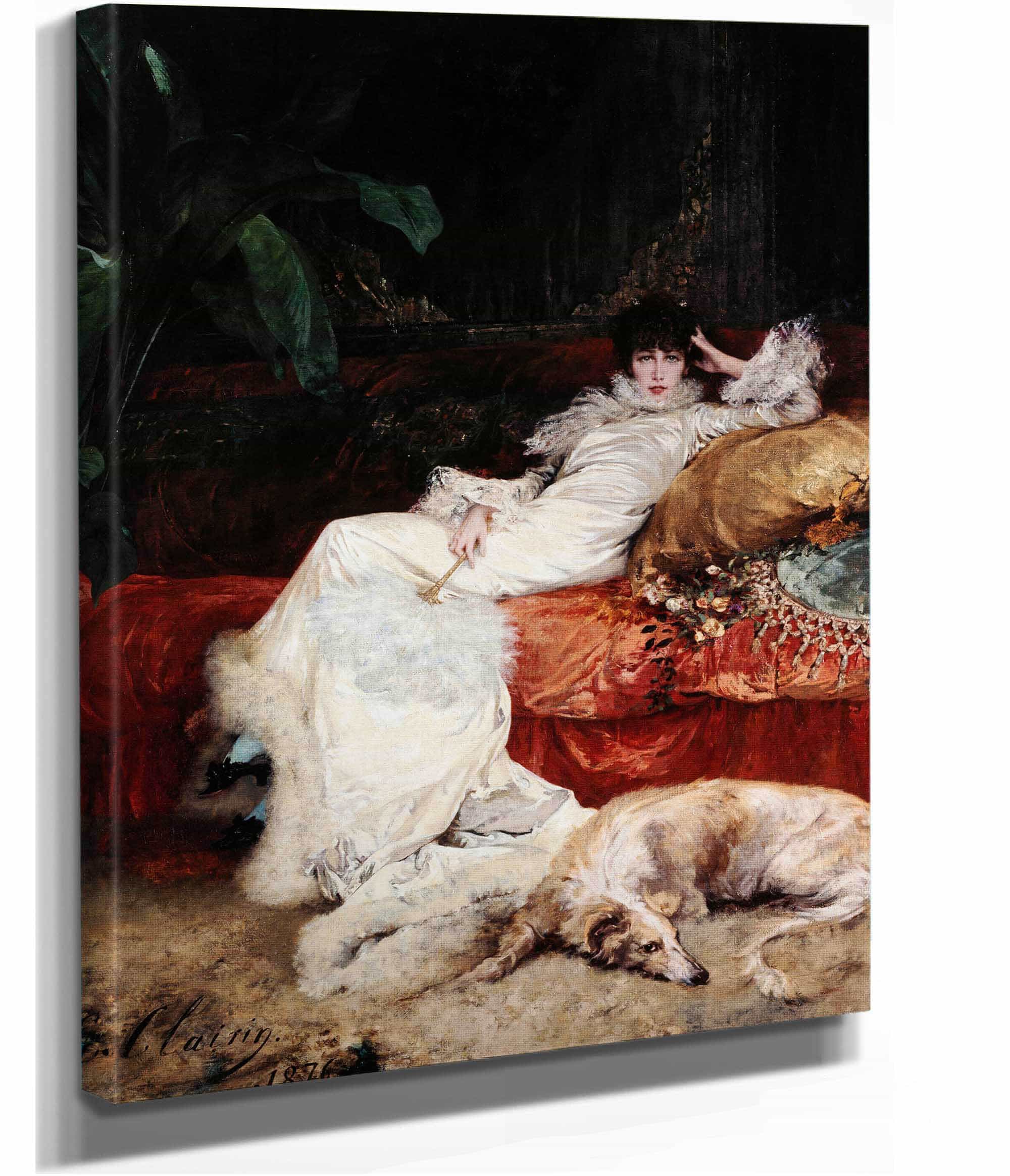Portrait De Sarah Bernhardt by Georges Jules Victor Clairin - Image 2