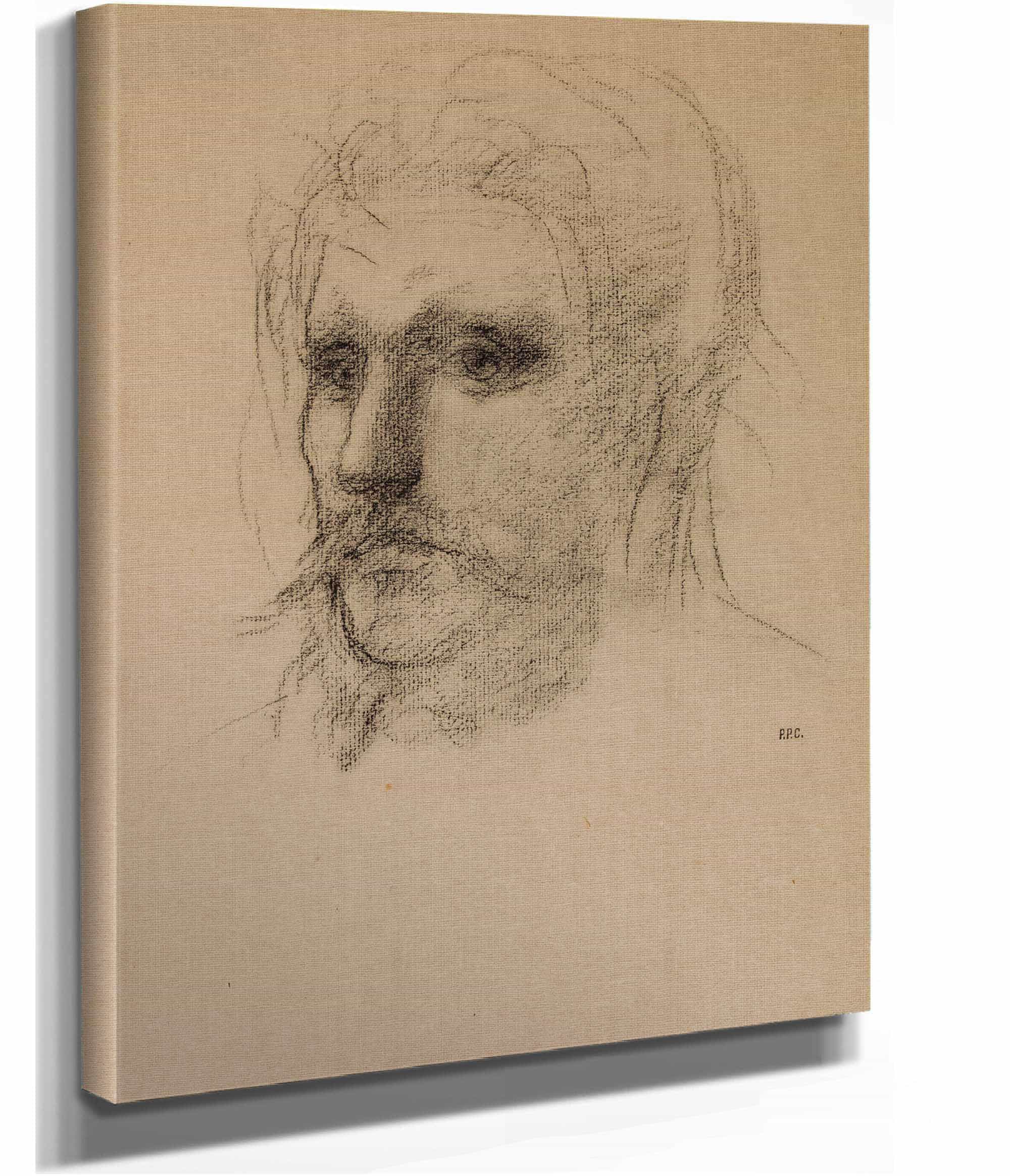 Portrait Dhomme by Pierre Puvis De Chavannes - Image 3