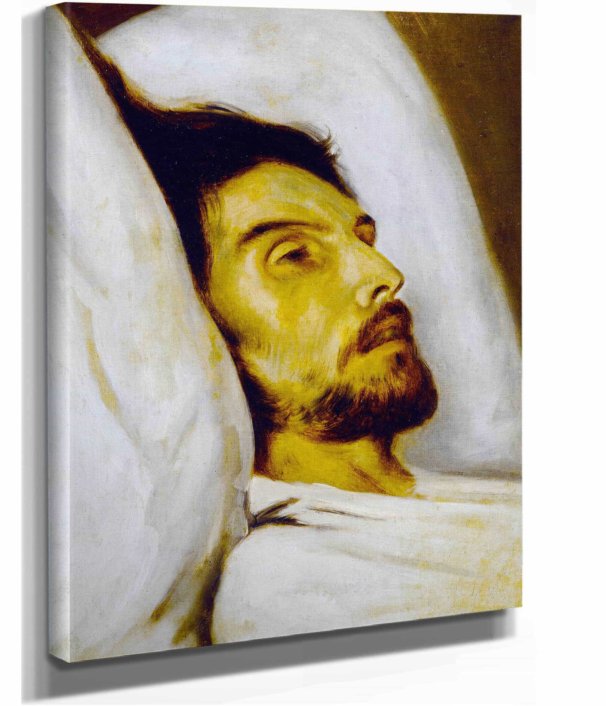 Portrait Dhomme Sur Son Lit De Mort Autrefois Dit Armand Carrel by Paul Delaroche - Image 2