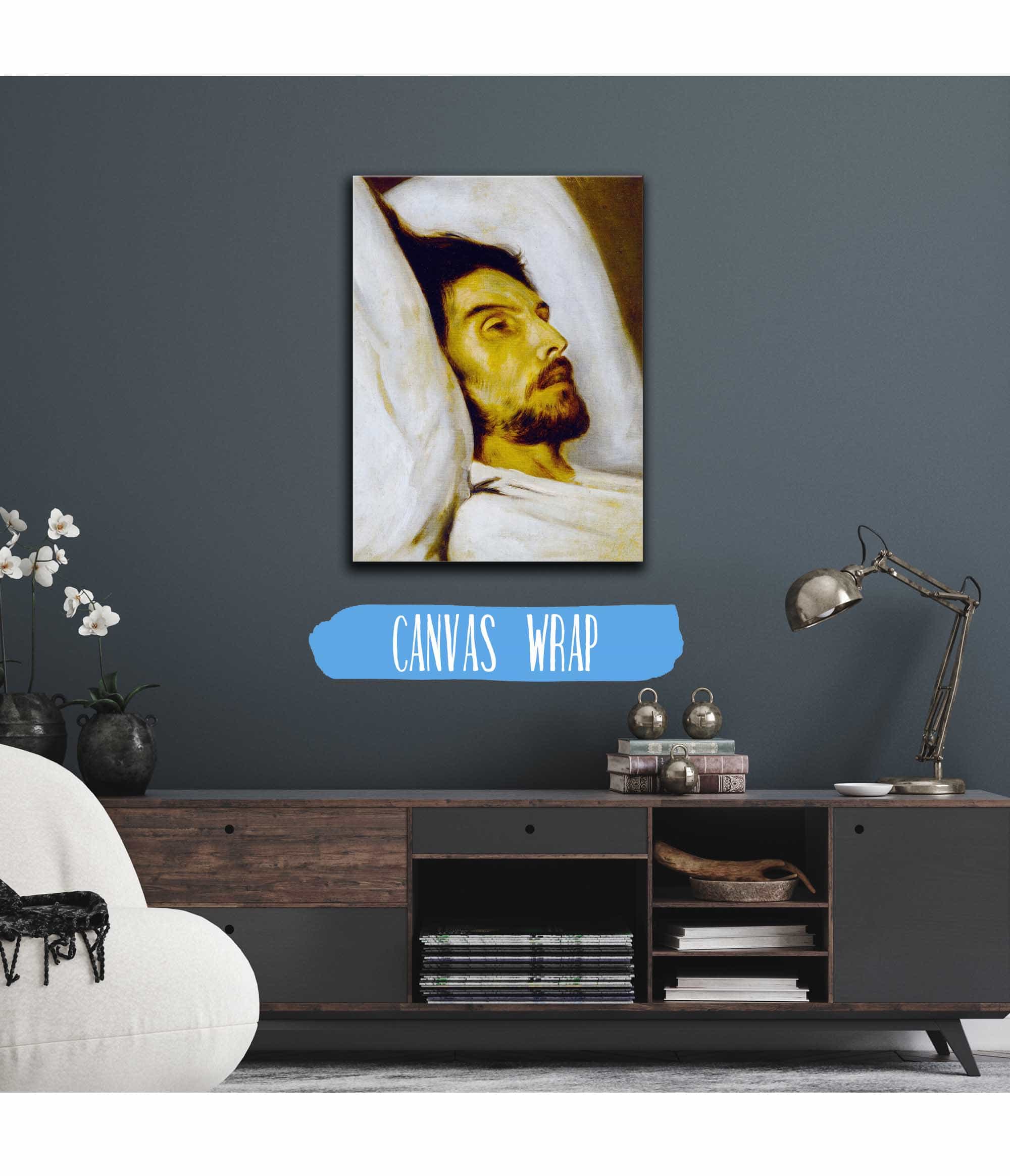 Portrait Dhomme Sur Son Lit De Mort Autrefois Dit Armand Carrel by Paul Delaroche - Image 3