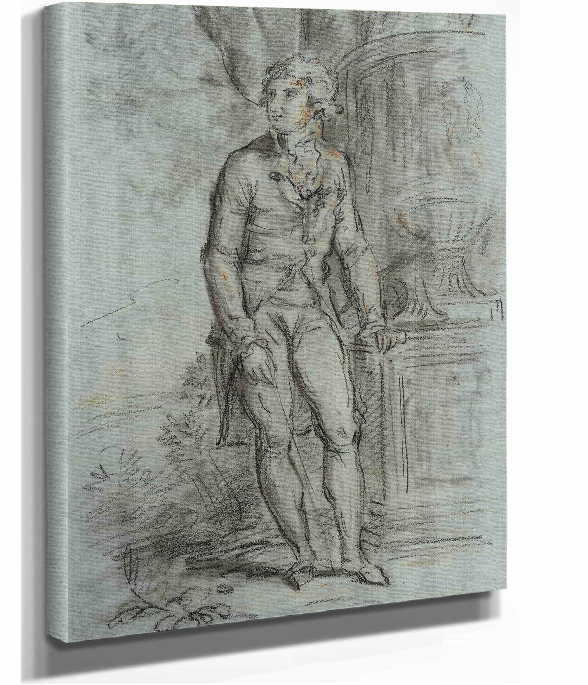 Portrait Dinconnu by Pierre Paul Prudhon - Image 4