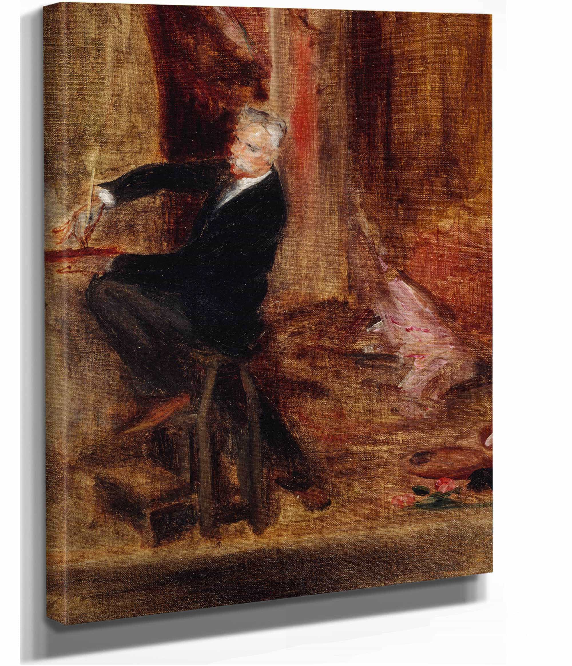 Portrait Du Peintre Jules Cheret Dans Son Atelier by Jacques Emile Blanche - Image 2