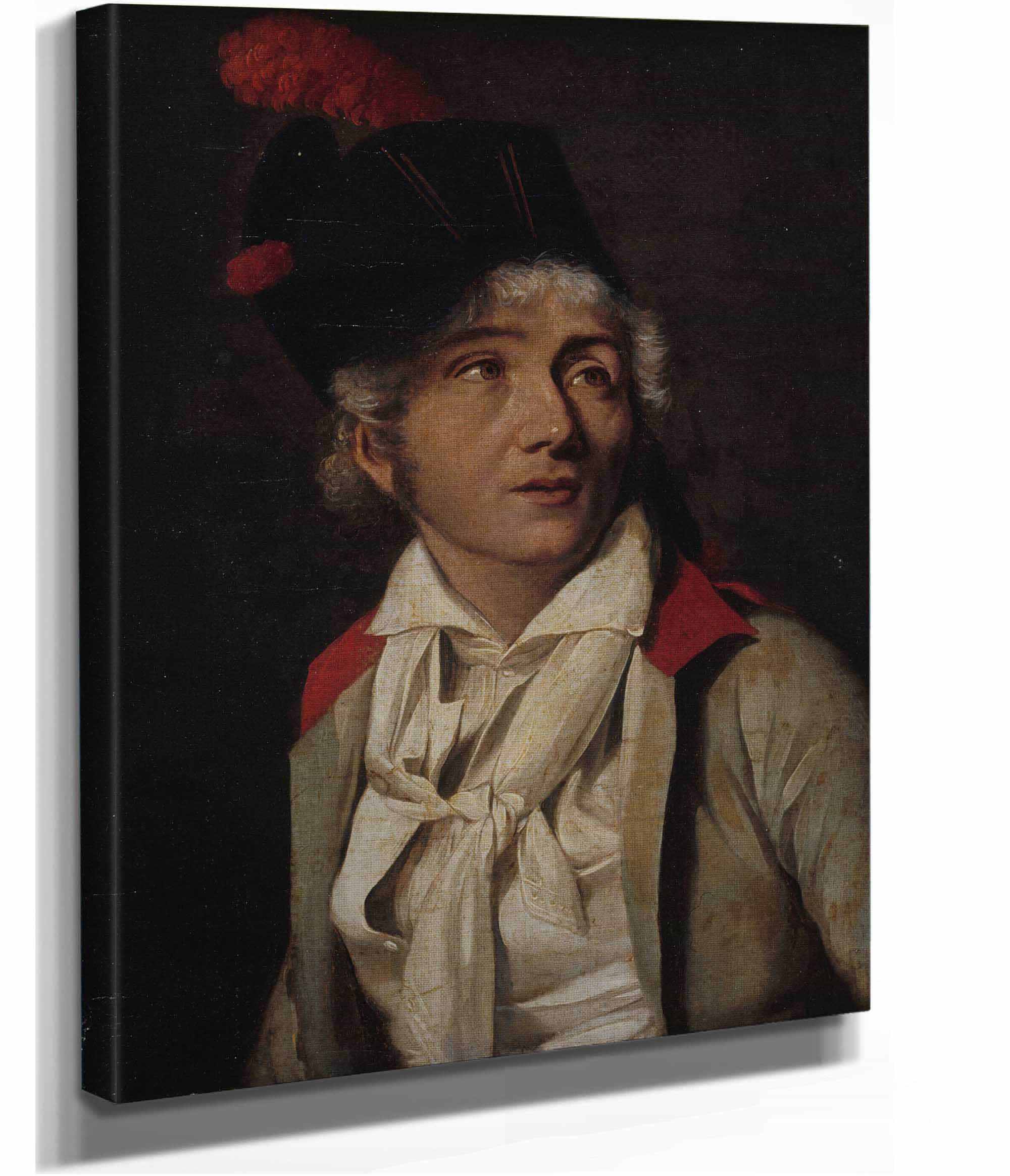 Portrait Dun Acteur En Veste Blanche A Collet Rouge by Louis Leopold Boilly - Image 2
