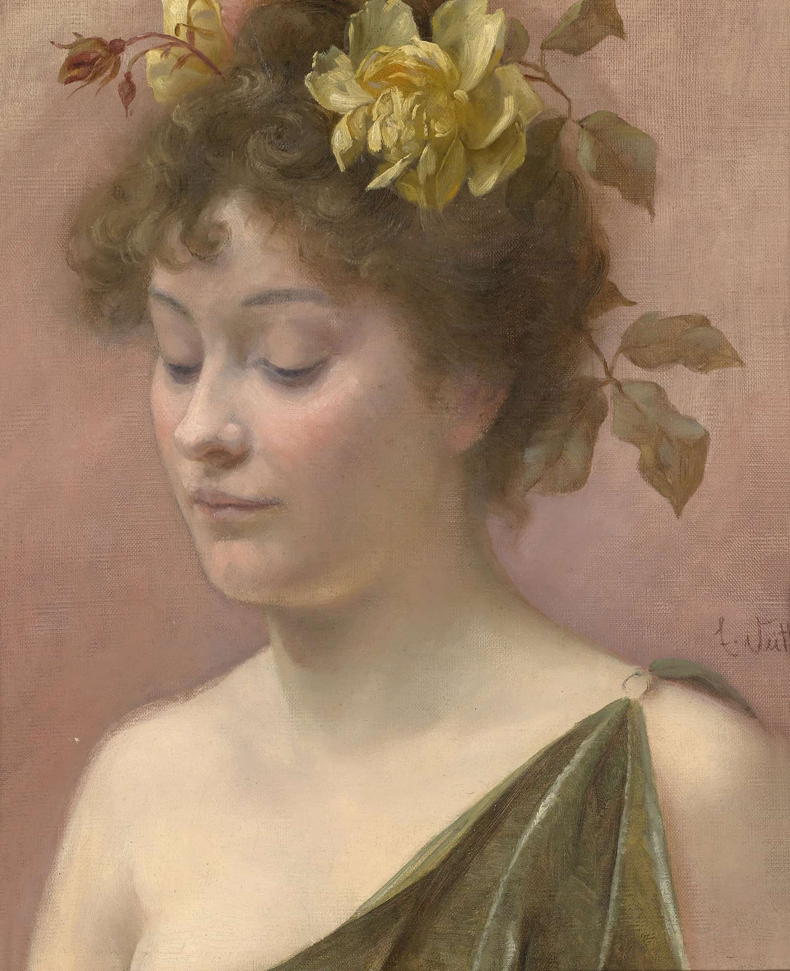 Portrait Einer Jungen Frau by Eduard Veith