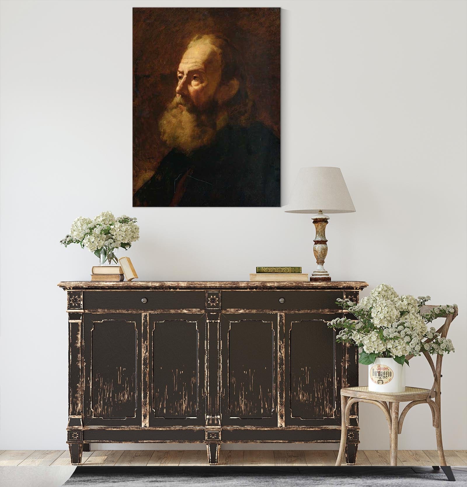 Portrait Of A Bearded Man Bust Length by William Etty - Image 4