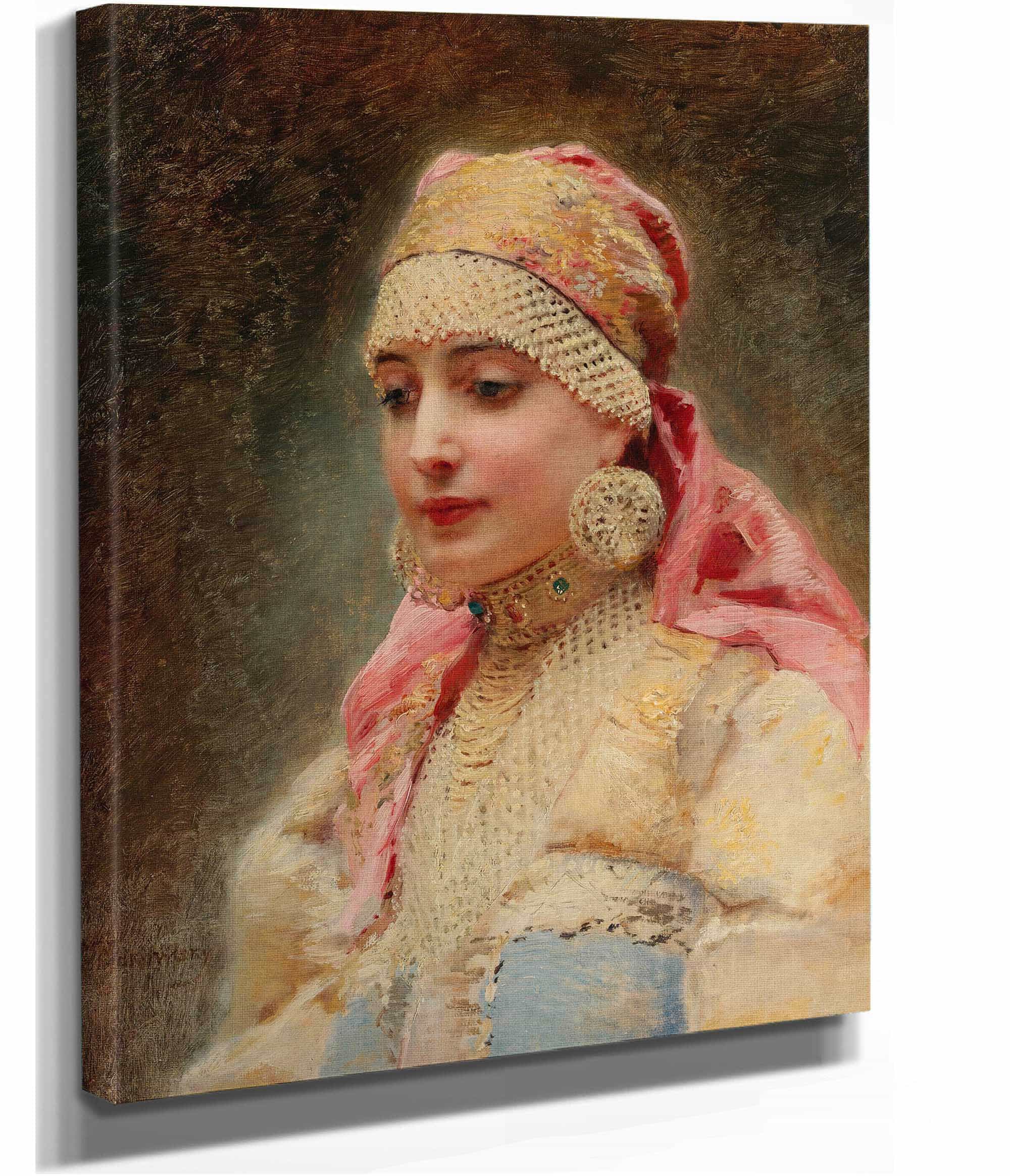 Portrait Of A Boyarina by Konstantin Egorovich Makovsky - Image 2
