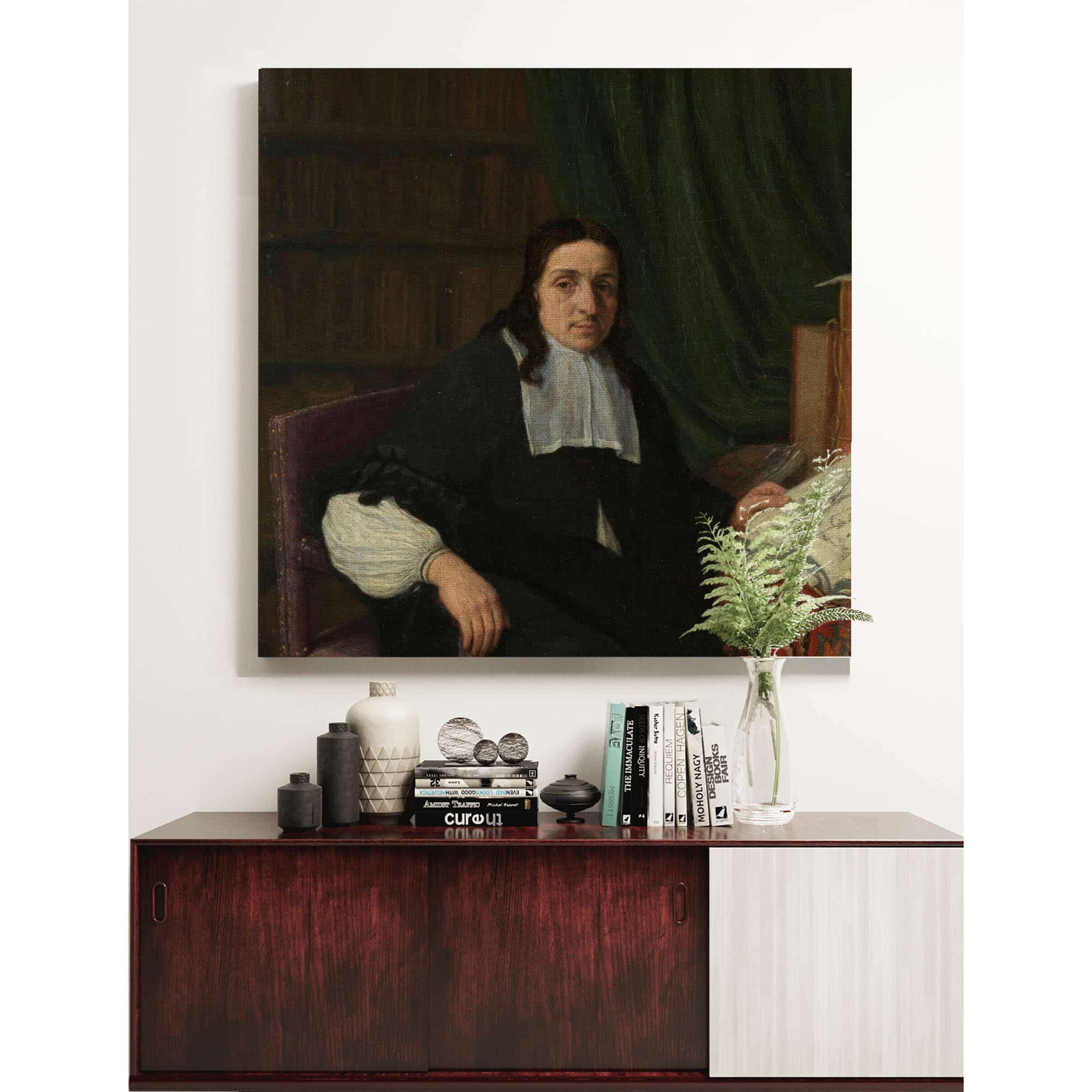 Portrait Of A Collector Possibly Constantijn Sennepart by Adriaen Van Ostade - Image 5